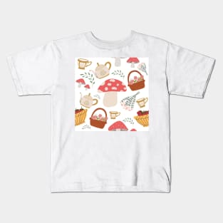 Mushroom Picnic Celebration Kids T-Shirt